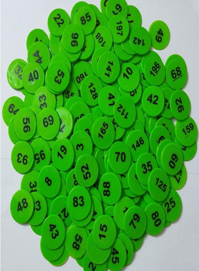 موريل عملات معدنية بلاستيكية من موريل بأرقام من 1 إلى 200، (العبوة 1) 200 عملة معدنية. - Image 2